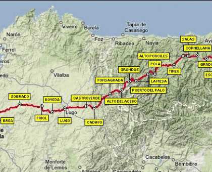 Primitive Way map, the original route