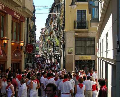San Fermines en Pamplona. By SanchoPanzaXXI. Creative Commons License