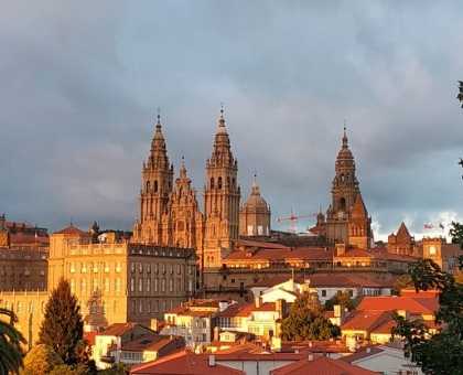 Santiago de Compostela Cathedral. View from Alameda's park